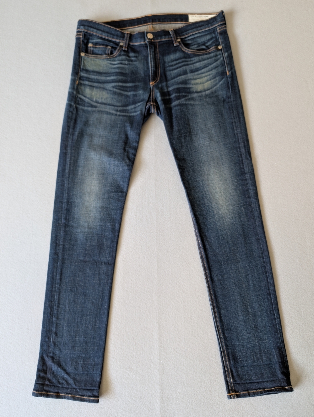 Rag & Bone Indigo Dark Wash Cuffed Skinny Jeans Mid Rise Premium Denim 31x29 image 4